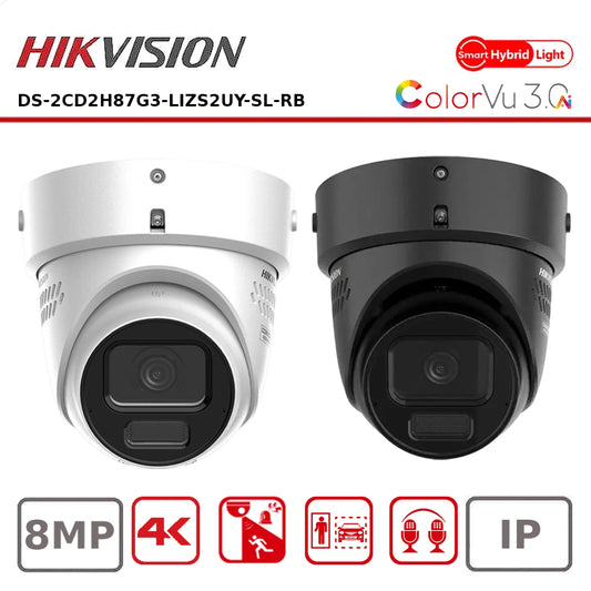 Hikvision DS-2CD2H87G3-LIZS2UY/S(L)(RB) 8 MP Smart Hybrid Light with ColorVu Motorized Varifocal Turret Network Camera"NR"