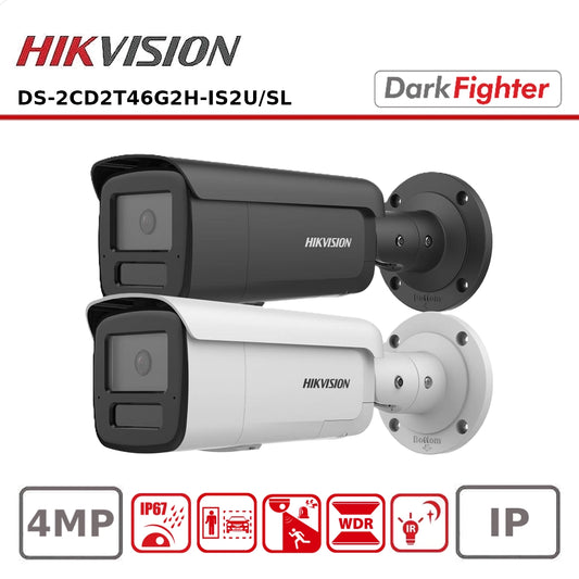 Hikvision DS-2CD2T46G2H-IS2U-SL 4MP AcuSense Strobe Light and Audible Warning Fixed Bullet Network Camera
