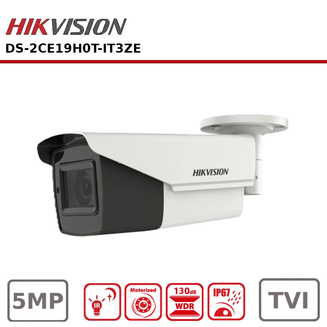 Hikvision DS-2CE19H8T-AIT3ZF (2.7-13.5MM) 5 MP Ultra Low Light Motorized Varifocal Bullet Camera