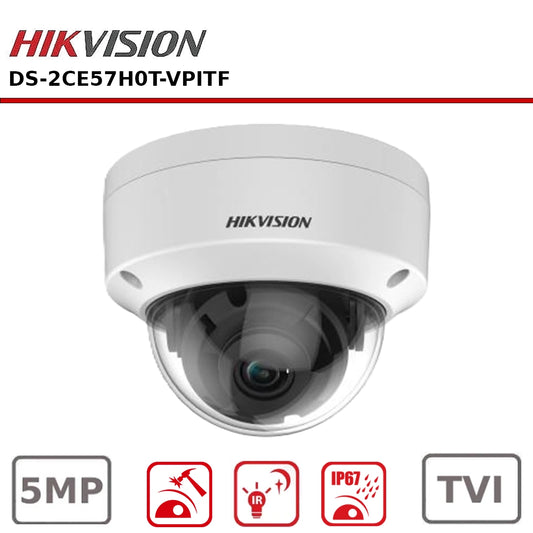 Hikvision DS-2CE57H0T-VPITF (2.8mm, 3.6mm) C 5 MP Vandal Fixed Dome Camera