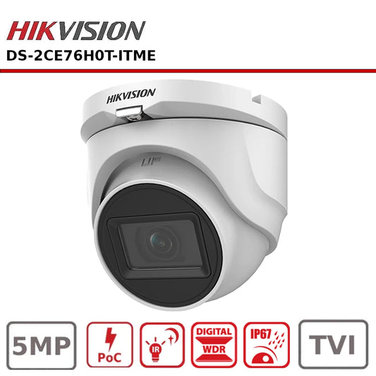 Hikvision DS-2CE76H0T-ITME 5MP TVI PoC Turret Camera