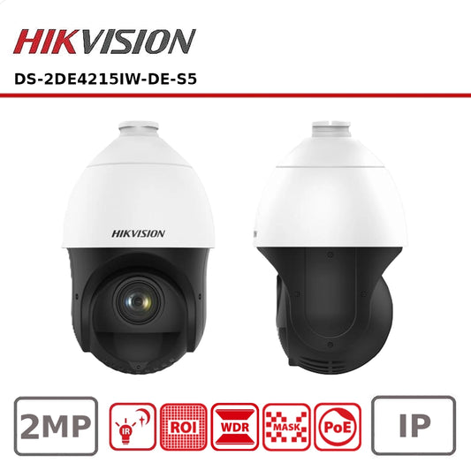 2MP Hikvision DS-2DE4215IW-DE (S5) 15x Zoom 100 Metre IR Ultra-Low Light IP PTZ Camera