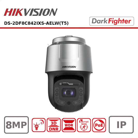 Hikvision DS-2DF8C842IXS-AELW(T5) 8-inch 4K 8MP 42X DarkFighter IR Network Speed Dome