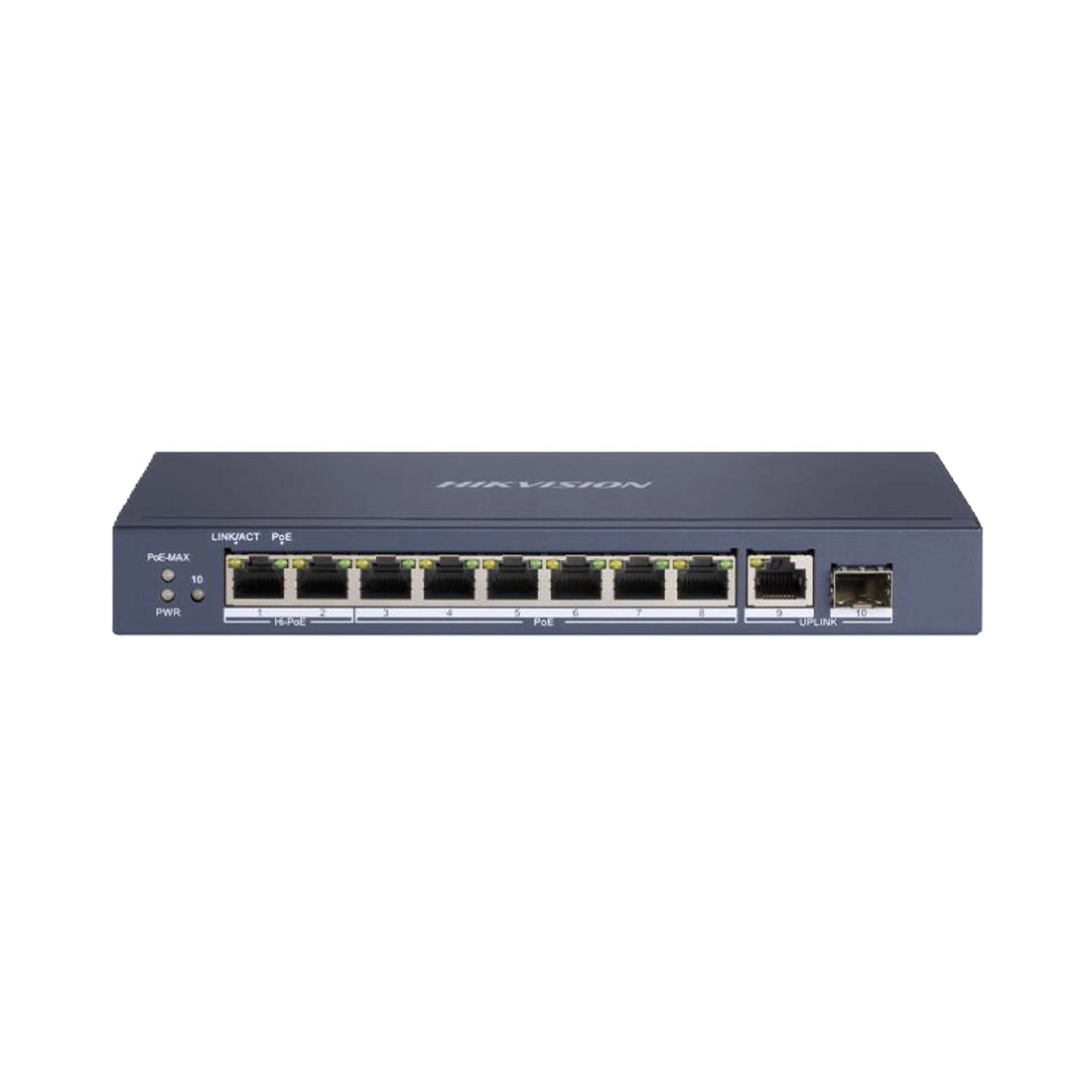 Hikvision DS-3E0310HP 8-Port Unmanaged PoE Switch, 1 × 10-100 Mbps Hi-PoE RJ45