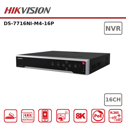 Hikvision DS-7716NI-M4/16P 12MP 16 Channel PoE Network Video Recorder