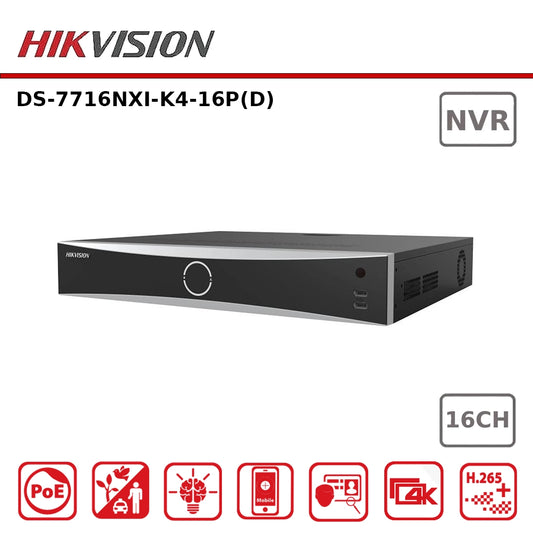 Hikvision DS-7716NXI-K4-16P(D) 12MP 16-ch PoE 1.5U K Series AcuSense 4K NVR