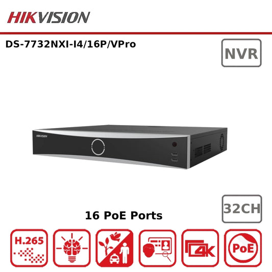 Hikvision DS-7732NXI-I4/16P/VPro AcuSeek 32-Channel NVR with 16 PoE Ports