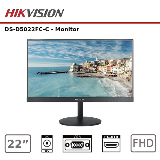 Hikvision DS-D5022F-C FHD Borderless 22" Monitor - HDMI & VGA