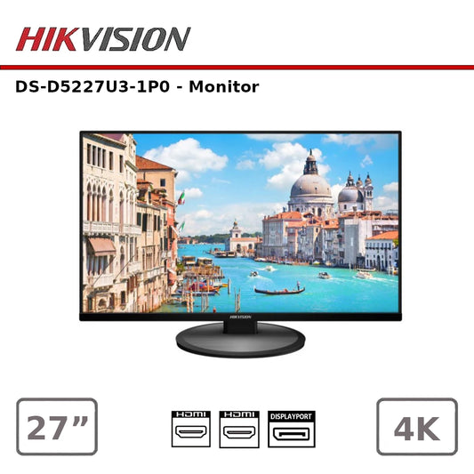 Hikvision DS-D5227U3-1P0 4K Borderless 27" Monitor – 2 HDMI & Display Port
