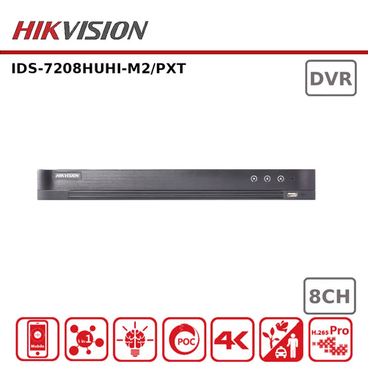 Hikvision iDS-7208HUHI-M2/PXT 8-ch 5 MP 1U H.265 AcuSense POC DVR