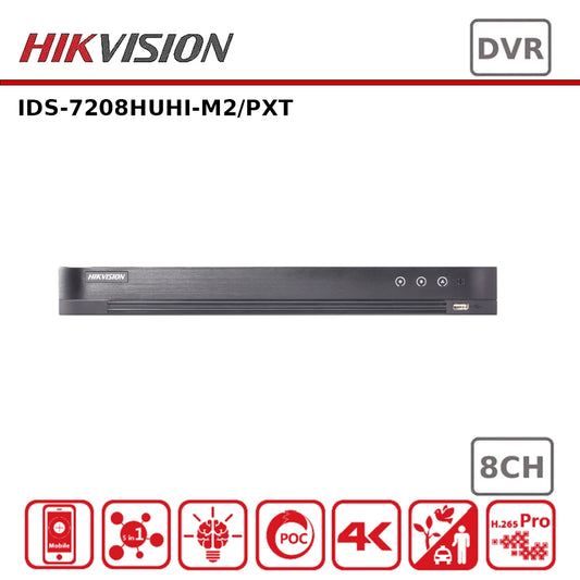 Hikvision iDS-7208HUHI-M2/PXT 8-ch 5 MP 1U H.265 AcuSense POC DVR