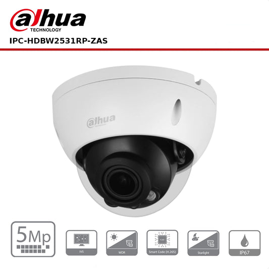 Dahua IPC-HDBW2531RP-ZAS -5MP Lite IR Vari-Focal Dome Network Camera