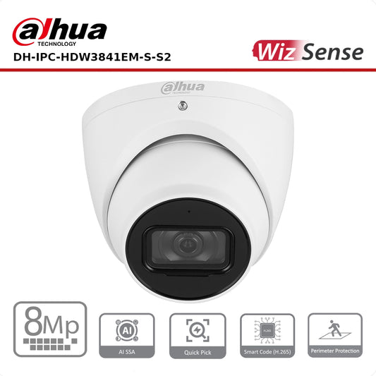 8MP Dahua IPC-HDW3841EMP-S2 4K WizSense AI Series IR Turret Camera Built In Mic + IR
