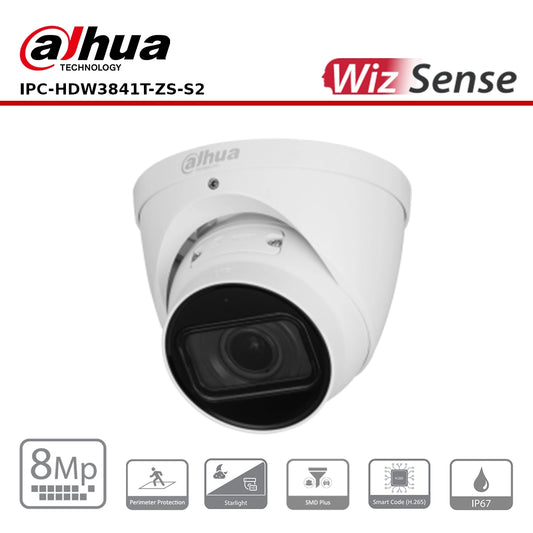 Dahua IPC-HDW3841T-ZS-S2 8MP IR Vari-focal Eyeball WizSense Network Camera