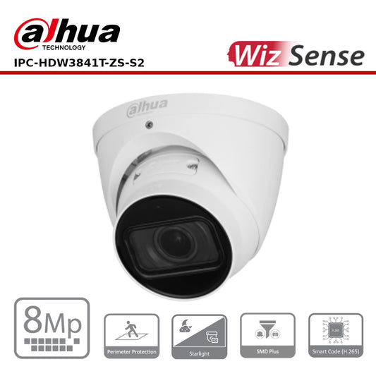 Dahua IPC-HDW3841T-ZS-S2 8MP IR Vari-focal Eyeball WizSense Network Camera