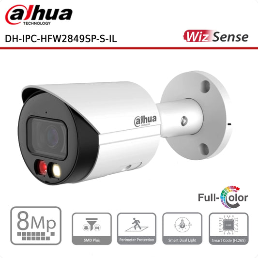 Dahua IPC-HFW2849SP-S-IL - 8MP Smart Dual Light Fixed-Focal Bullet WizSense Network Camera