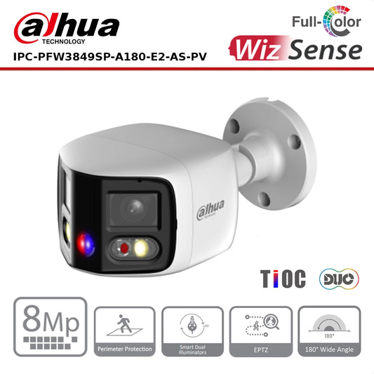 Dahua IPC-PFW3849SP-A180-E2-AS-PV - 2x 4MP TiOC Duo Splicing Network Camera