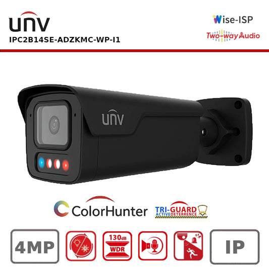 Uniview IPC2B14SE-ADZKMC-WP-I1 4MP IP Camera, Varifocal, OwlView, Tri-Guard 3.0, AI, Two-Way Talk "NR"