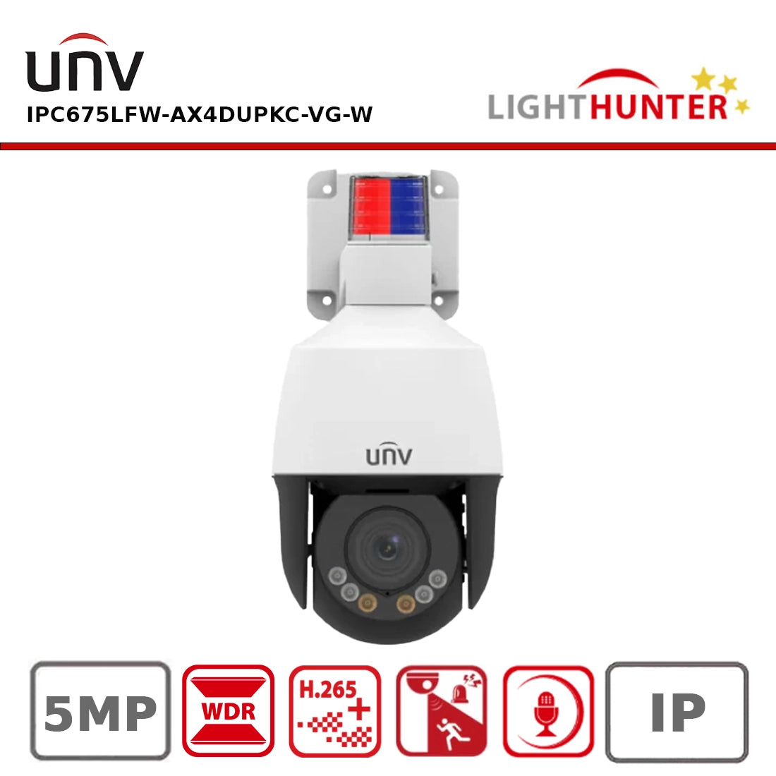 Uniview 5MP PTZ White IPC675LFW-AX4DUPKC-VG-W "NR"