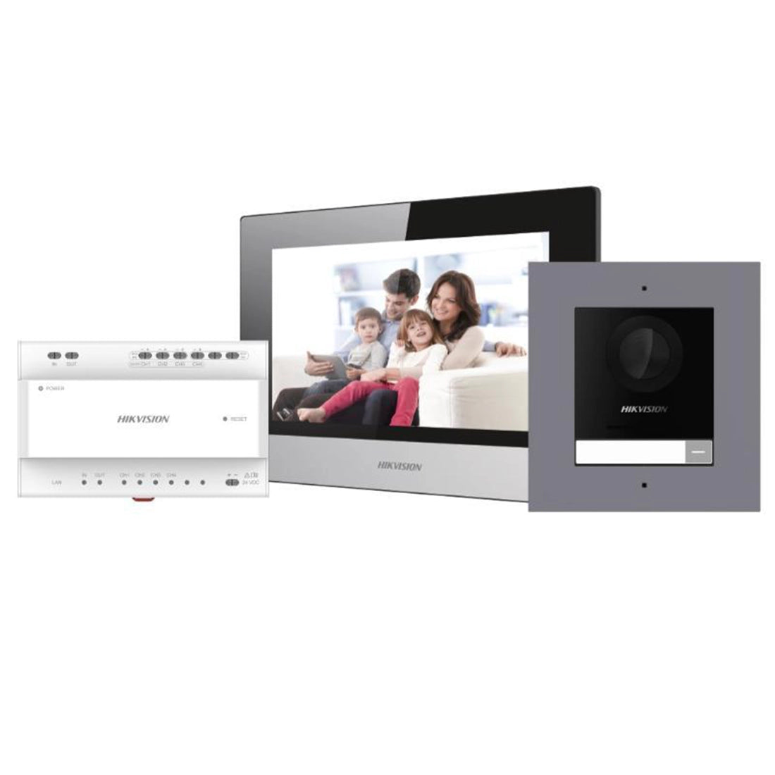 Hikvision DS-KIS702Y 2MP Two Wire IP Villa Intercom Kit with 7" Touch Screen Indoor Station and 16GB TF Card