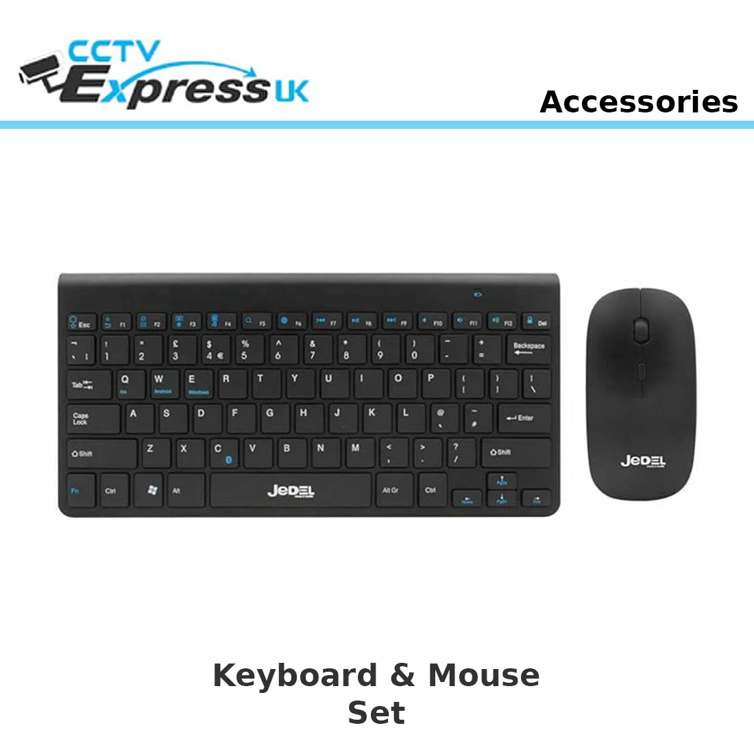 Simple Keybroad Mouse Set Slim 2.4GHz Wireless Keyboard & Mouse Set – UK Layout – CCTV Express UK