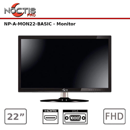Noctis Pro NP-A-MON22-BASIC 22" Monitor 1920x1080 1xVGA 1xHDMI & No Speakers