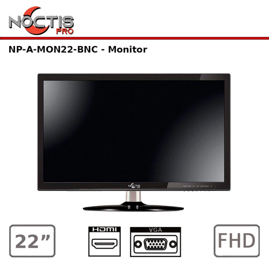 Noctis Pro NP-A-MON22-BNC 22" Monitor 1920x1080, 1xVGA 1XHDMI & Speakers