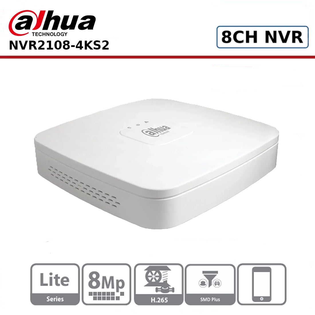 Dahua DHI-NVR2108-4KS2 8 Channel IP DVR