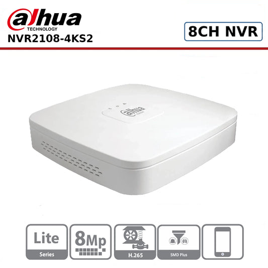 Dahua DHI-NVR2108-4KS2 8 Channel IP DVR