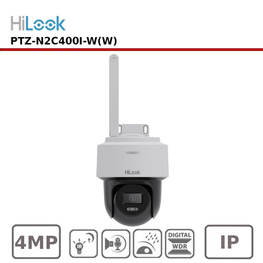 HiLook PT-N2C400I-W(W)(2.8mm) 4MP IR Wi-Fi PT Network Camera