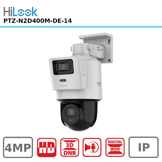 HiLook PTZ-N2D400M-DE/14 4 MP Smart Hybrid Light TandemVu PT Network Camera "NR"