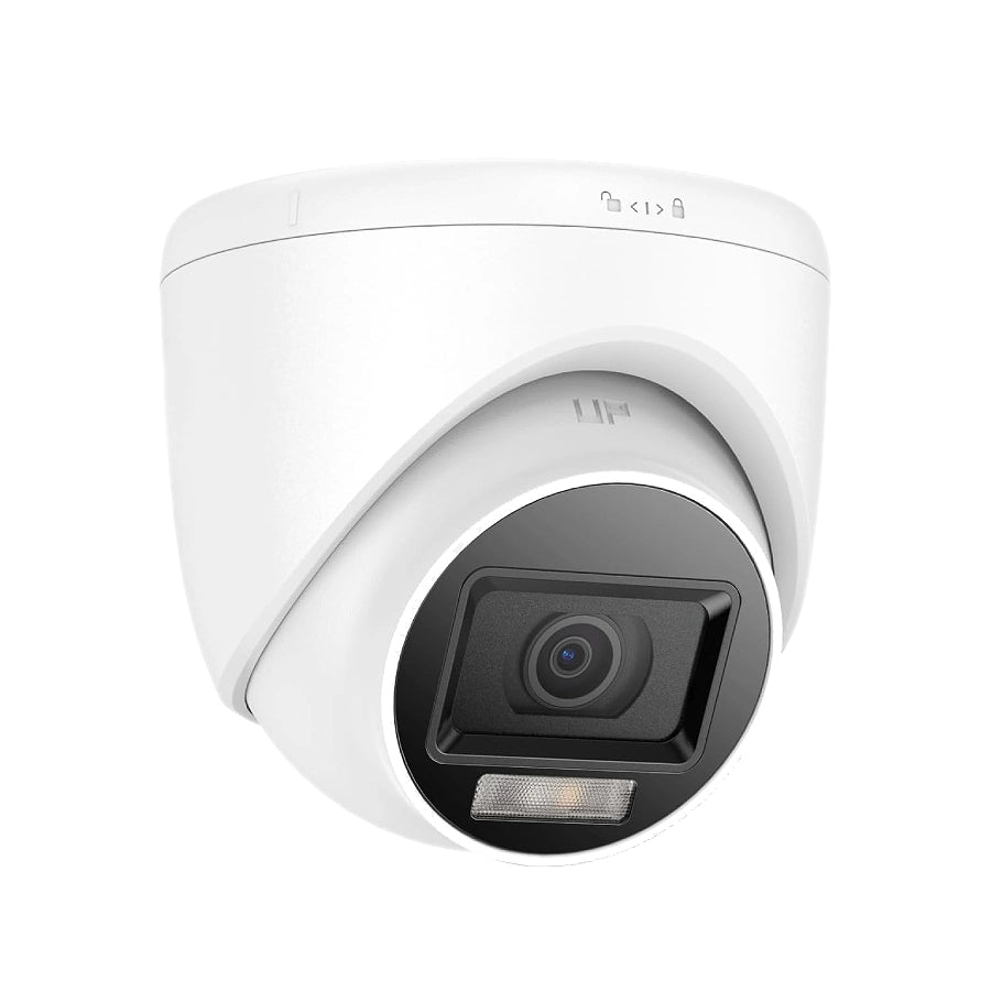 Hikvision OEM Series TVI T159W-HS 3K ColorVu Hybrid Light TVI Turret Camera with AoC Built in Mic IP67 - White