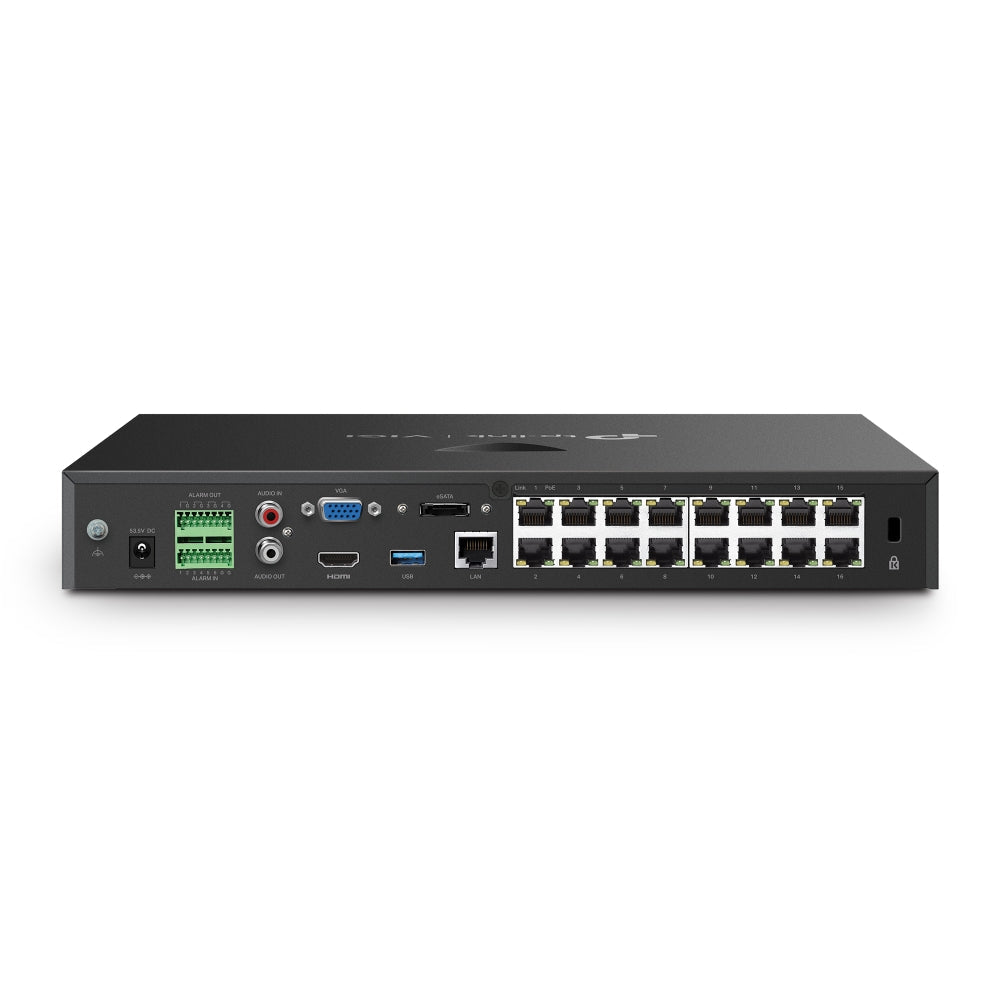 VIGI NVR2016H-16MP 16 Channel PoE+ Network Video Recorder w/ 2x HDD Bays