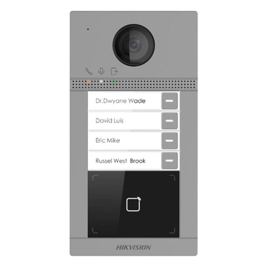 Hikvision DS-KV8413-WME1(C) – IP Villa Intercom with 4 Buttons, Card Reader & IR Camera