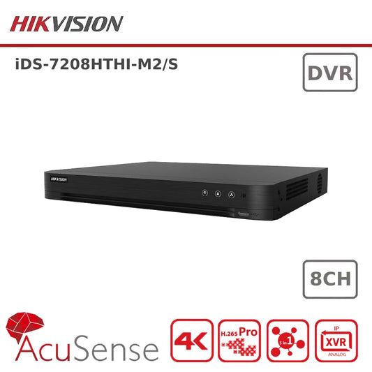 Hikvision iDS-7208HTHI-M2/S 8 Channel 8MP 4K AcuSense Turbo HD AoC DVR