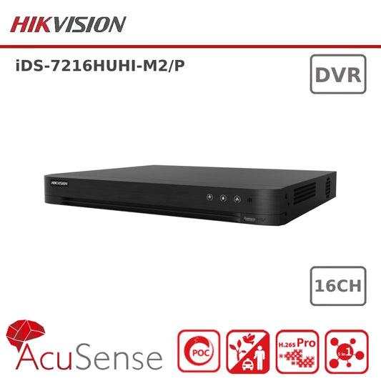 Hikvision iDS-7216HUHI-M2/P 8MP-Lite AcuSense PoC 16Ch Hybrid DVR