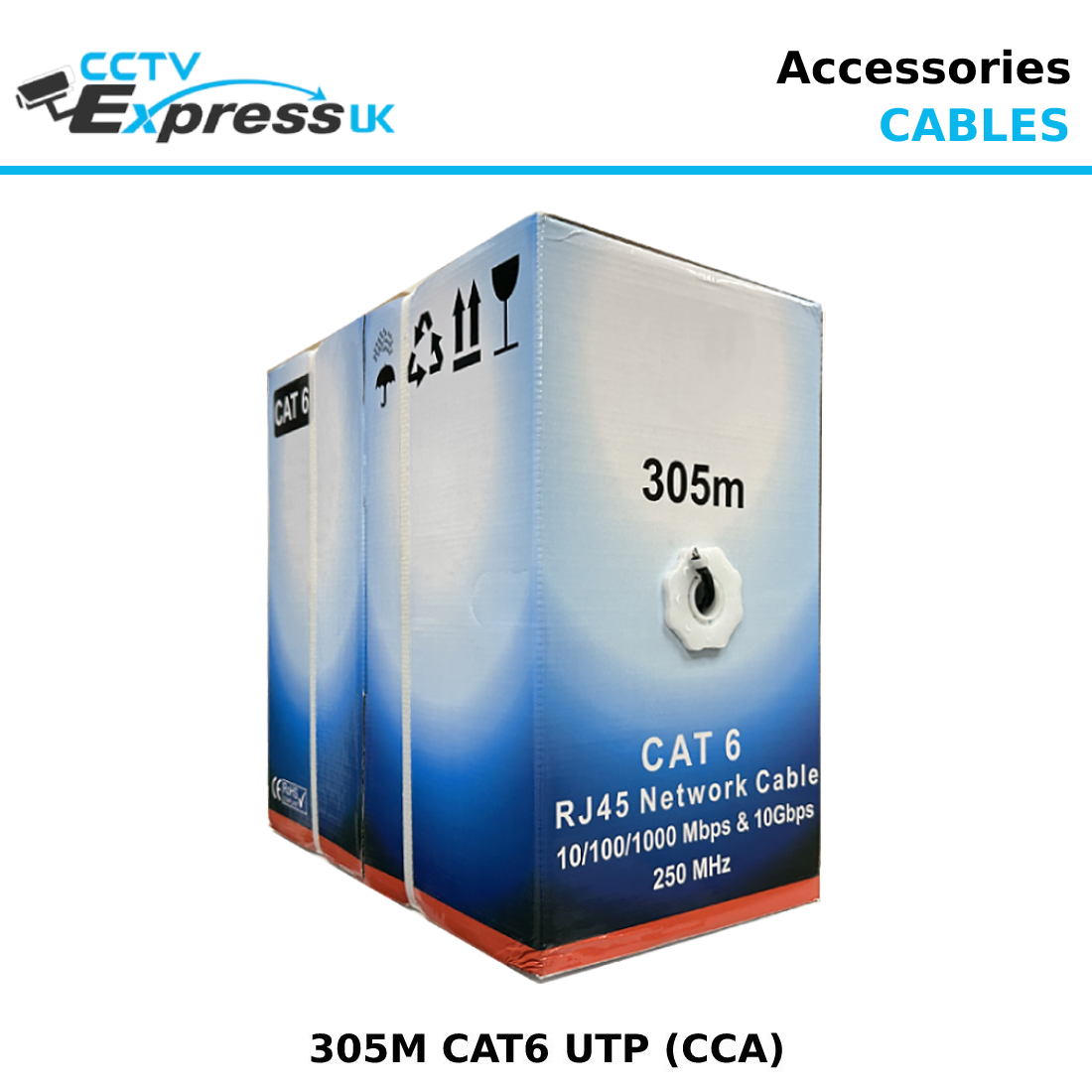 CAT6 Gigabit External UTP PE CCA Network Cable - 305m – CCTV Express UK