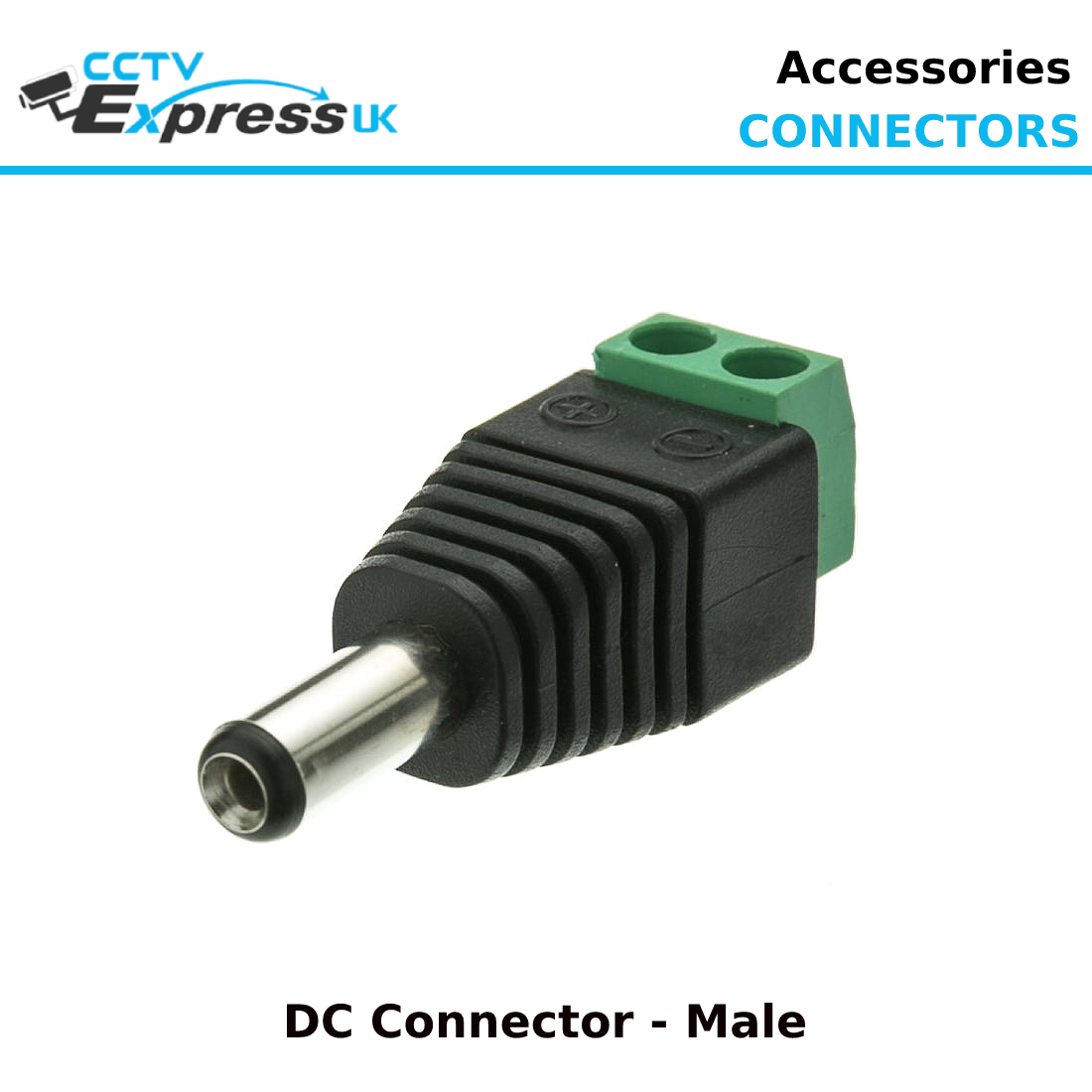 DC Male Jack Connectors - DC Power Connector Plug - Male – CCTV Express UK